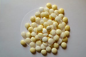 Top view of heap of xylitol mints