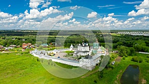 Top view of the Holy Trinity Belopesotsky Convent in Kashira