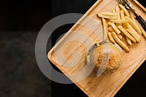 Top view of home made burgers