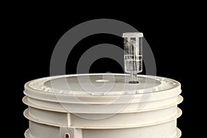 Top View of Homebrew Fermenting in a Bucket