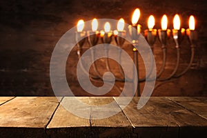 Top view image of jewish holiday Hanukkah background