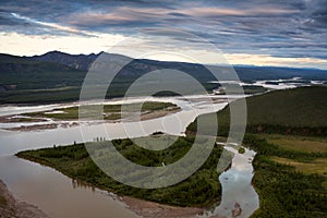 Top view of the Indigirka river.