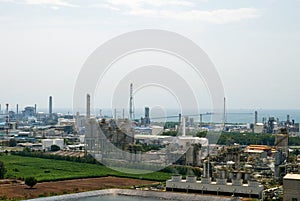 Top view of industrial estate in Thailand