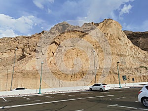 Top View from Jabal Hafeet mountain in Al Ain,Abu Dhabi, UAE.