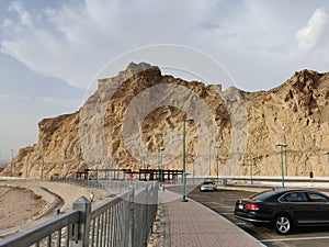 Top View from Jabal Hafeet mountain in Al Ain,Abu Dhabi, UAE.