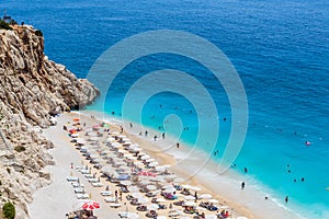 Top view of Kaputash beach, Turkey, Mediterrenian sea