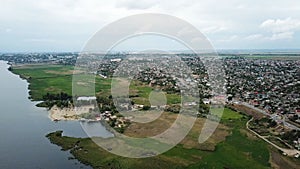 Top view on Kherson. City on south of Ukraine