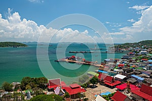 Top  view of Koh Sichang in Siracha, Chonburi