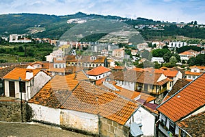 Top view of Lamego city, northern Portugal. Nature.