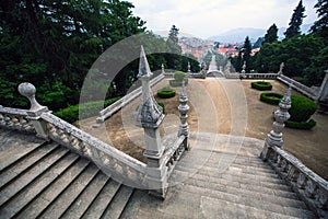 Top view of Lamego city, northern Portugal. Nature.