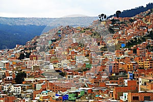 Top view of Lapaz, Bolivia