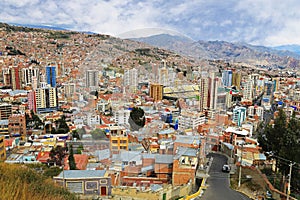 Top view of Lapaz, Bolivia