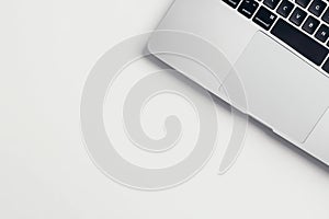 Top View of a Laptop with Trackpad and Keyboard photo
