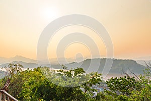 Top view of Luang Prabang City, Laos