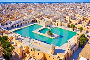 The top view of Medina of Sousse, Tunisia.