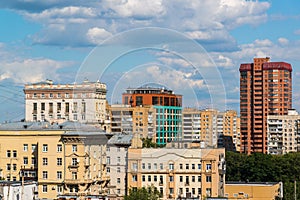 Top view of Meshchansky district of Moscow, Russia
