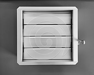 Top view of a metallic Volume Damper for HVAC System