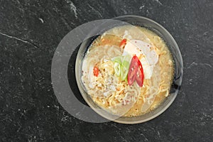 Top View Mie Rebus Indonesian Instant Noodle