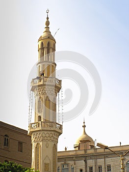 Top view of minaret of Esna village, Egypt