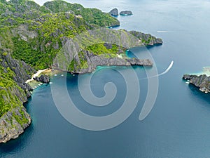 Beach in Miniloc Island, El Nido, Philippines. photo