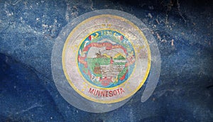 Top view of Minnesota 1957 1983 , USA flag, no flagpole. Plane design layout. Flag background