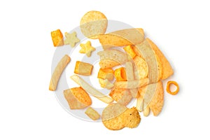 Top view of mixed snacks