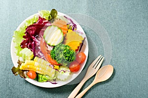 Mixed vegetables salad for eating, healthy food