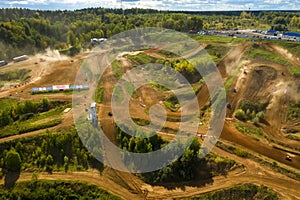 Top view on MotoPark Velyaminovo