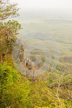 Top view on mountain at Chaloemphrakiat Prajomklao Rachanusorn temple photo