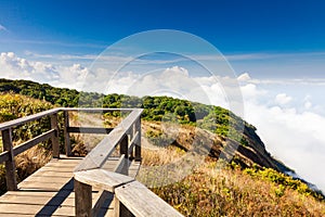 Top view on mountain in one of the most popular tourist national park Thailand, Doi inthanon