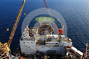 Top View of Offshore Drilling Rig