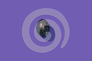 top view of one painted easter egg