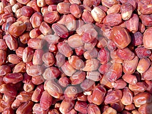 Top View of Organic Fresh Dates (Khajoor) - Arabic Natural Diet