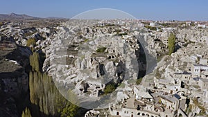 Top view of Ortahisar town old houses.