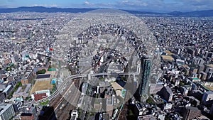 Top view of osaka city