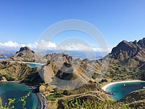 Top view of 'Padar Island' in a morning from Komodo Island.