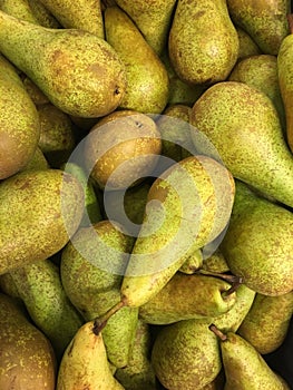 Top view of pears