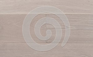 Top view photo of rustic white oiled Italian oak wooden floor boards with nice texture