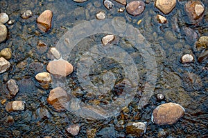 Top view photography of  river rocks  II