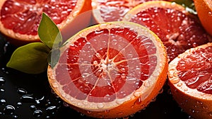 Top view of pile of fresh blood orange fruits with water spots healthy food background