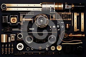 top view of pinhole camera components layout