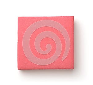 Top view of pink kneaded art eraser