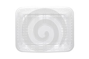 Top view of plastic food tray