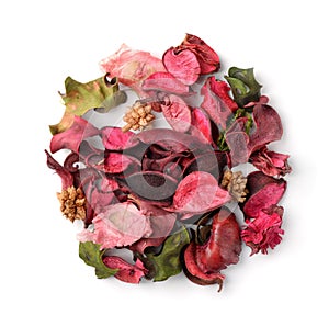 Top view of potpourri