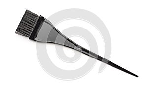 Top view of professional hair dye brush