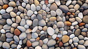 Top-View River Stones. Ideal Background or Pebbles for Your Project