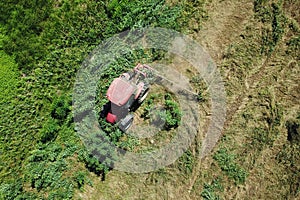 Top view of Road cutting machine