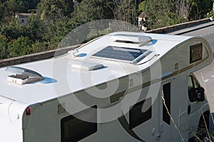 Top view of the roof of a motorhome