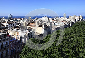 Top view on the roofs of buildings.