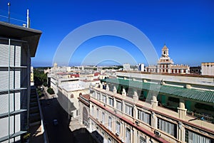 Top view on the roofs of buildings.